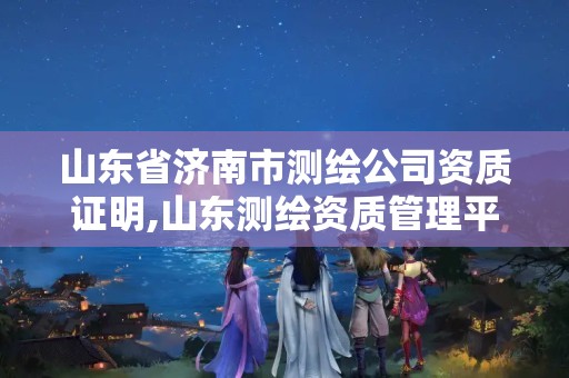 山东省济南市测绘公司资质证明,山东测绘资质管理平台