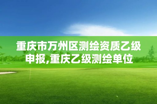 重庆市万州区测绘资质乙级申报,重庆乙级测绘单位