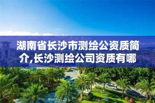 湖南省长沙市测绘公资质简介,长沙测绘公司资质有哪家