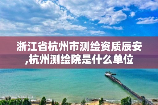 浙江省杭州市测绘资质辰安,杭州测绘院是什么单位