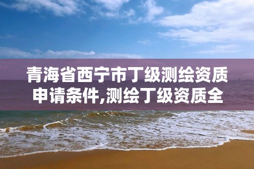 青海省西宁市丁级测绘资质申请条件,测绘丁级资质全套申请文件