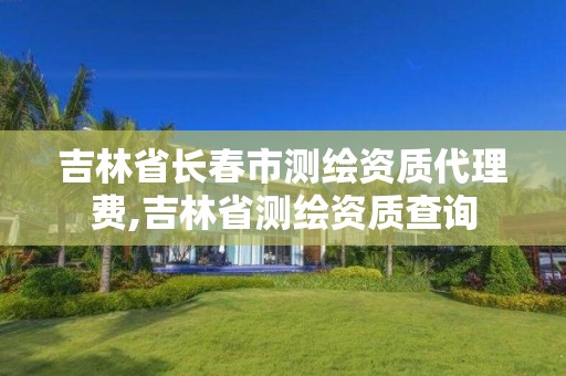 吉林省长春市测绘资质代理费,吉林省测绘资质查询