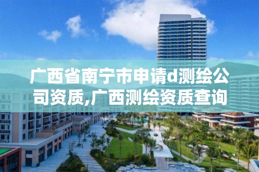 广西省南宁市申请d测绘公司资质,广西测绘资质查询