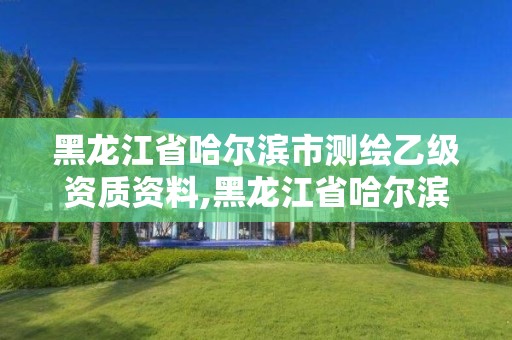 黑龙江省哈尔滨市测绘乙级资质资料,黑龙江省哈尔滨市测绘局