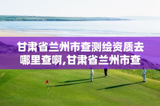 甘肃省兰州市查测绘资质去哪里查啊,甘肃省兰州市查测绘资质去哪里查啊多少钱。