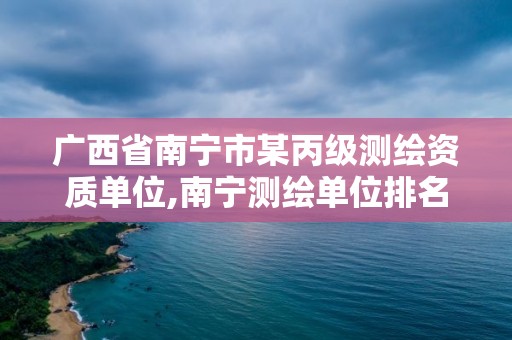 广西省南宁市某丙级测绘资质单位,南宁测绘单位排名