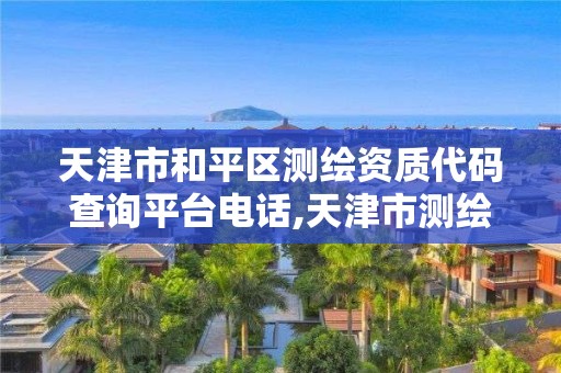 天津市和平区测绘资质代码查询平台电话,天津市测绘局地址。