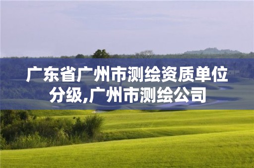 广东省广州市测绘资质单位分级,广州市测绘公司