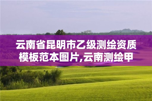 云南省昆明市乙级测绘资质模板范本图片,云南测绘甲级资质单位。