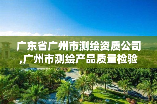 广东省广州市测绘资质公司,广州市测绘产品质量检验中心