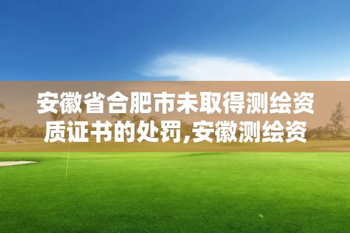 安徽省合肥市未取得测绘资质证书的处罚,安徽测绘资质办理。