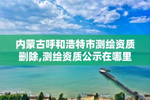 内蒙古呼和浩特市测绘资质删除,测绘资质公示在哪里查询