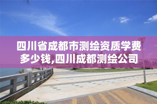 四川省成都市测绘资质学费多少钱,四川成都测绘公司