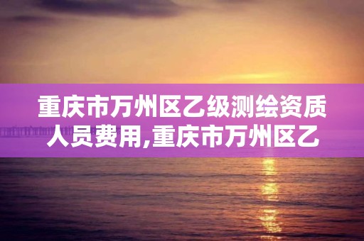 重庆市万州区乙级测绘资质人员费用,重庆市万州区乙级测绘资质人员费用多少钱