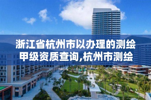 浙江省杭州市以办理的测绘甲级资质查询,杭州市测绘管理服务平台。