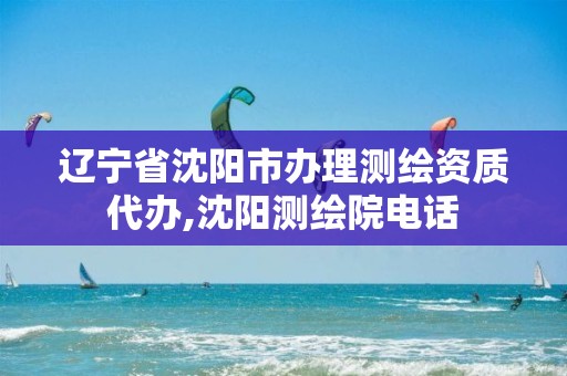 辽宁省沈阳市办理测绘资质代办,沈阳测绘院电话