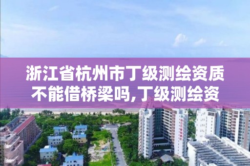 浙江省杭州市丁级测绘资质不能借桥梁吗,丁级测绘资质可直接转为丙级了。