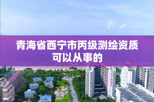 青海省西宁市丙级测绘资质可以从事的