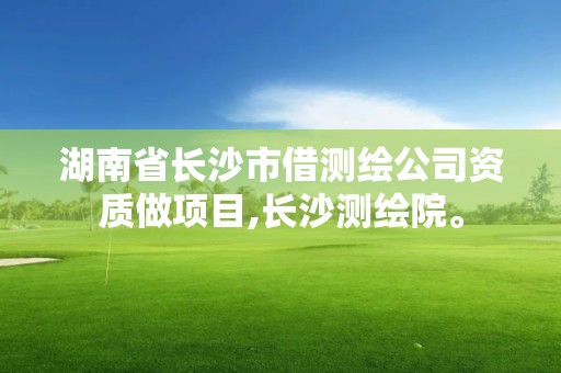 湖南省长沙市借测绘公司资质做项目,长沙测绘院。