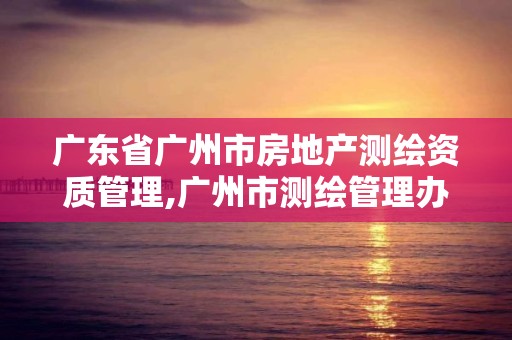 广东省广州市房地产测绘资质管理,广州市测绘管理办法