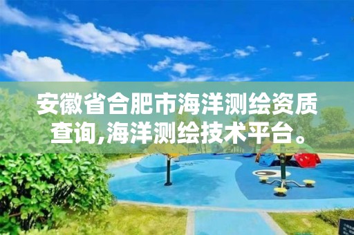 安徽省合肥市海洋测绘资质查询,海洋测绘技术平台。