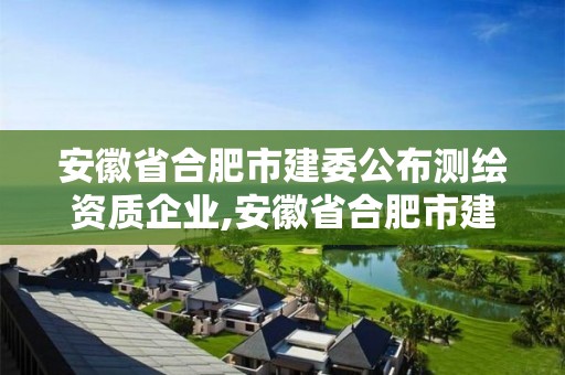 安徽省合肥市建委公布测绘资质企业,安徽省合肥市建委公布测绘资质企业名单。