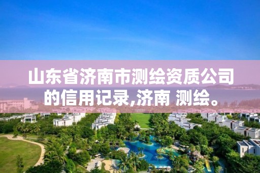 山东省济南市测绘资质公司的信用记录,济南 测绘。