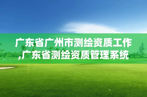 广东省广州市测绘资质工作,广东省测绘资质管理系统