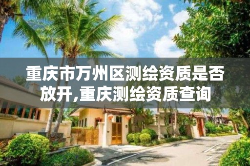 重庆市万州区测绘资质是否放开,重庆测绘资质查询