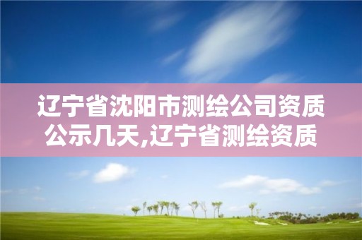 辽宁省沈阳市测绘公司资质公示几天,辽宁省测绘资质延期