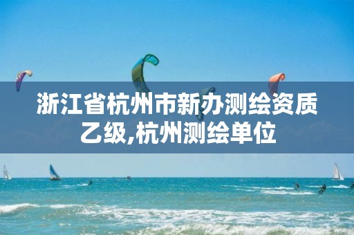 浙江省杭州市新办测绘资质乙级,杭州测绘单位