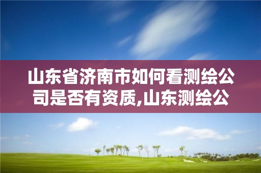 山东省济南市如何看测绘公司是否有资质,山东测绘公司资质排名。