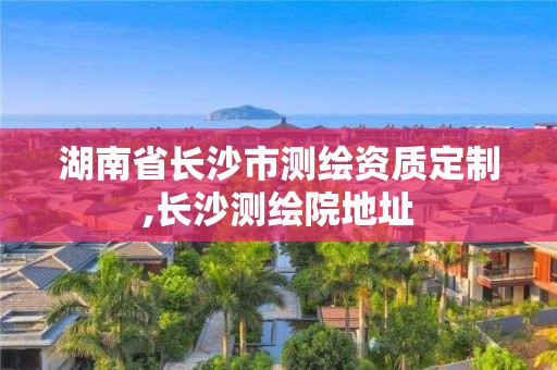 湖南省长沙市测绘资质定制,长沙测绘院地址