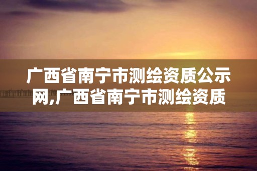 广西省南宁市测绘资质公示网,广西省南宁市测绘资质公示网址