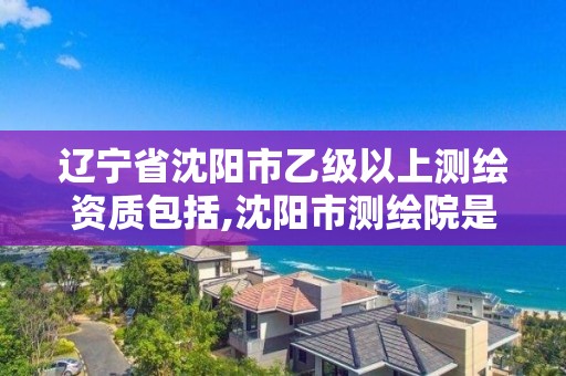 辽宁省沈阳市乙级以上测绘资质包括,沈阳市测绘院是什么单位