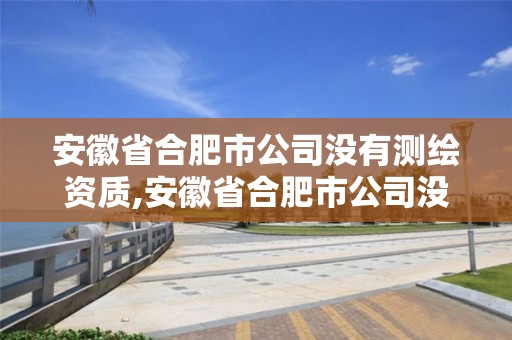 安徽省合肥市公司没有测绘资质,安徽省合肥市公司没有测绘资质怎么办