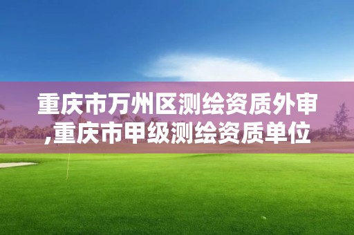 重庆市万州区测绘资质外审,重庆市甲级测绘资质单位