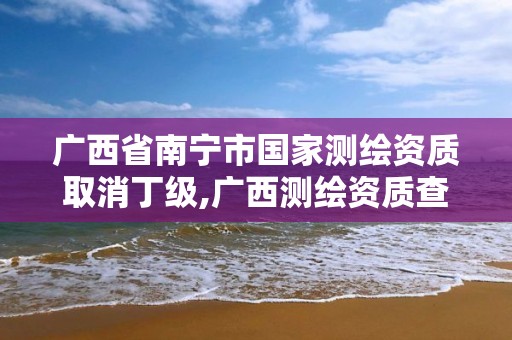 广西省南宁市国家测绘资质取消丁级,广西测绘资质查询