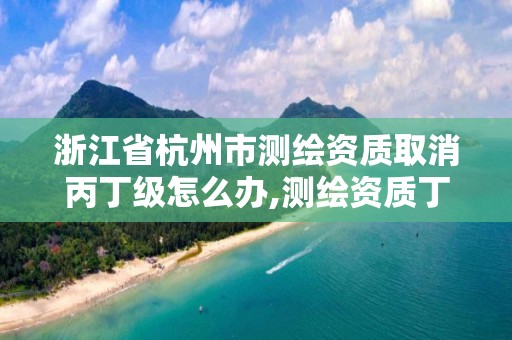 浙江省杭州市测绘资质取消丙丁级怎么办,测绘资质丁级升丙级。