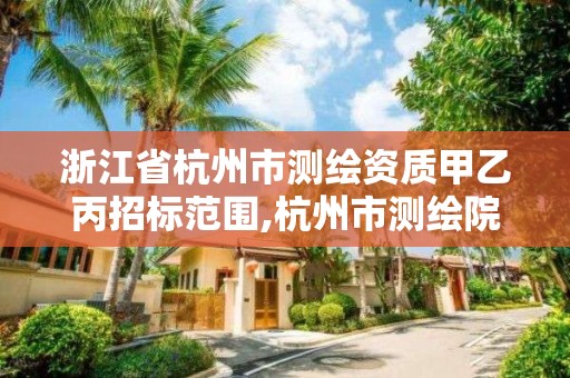 浙江省杭州市测绘资质甲乙丙招标范围,杭州市测绘院。