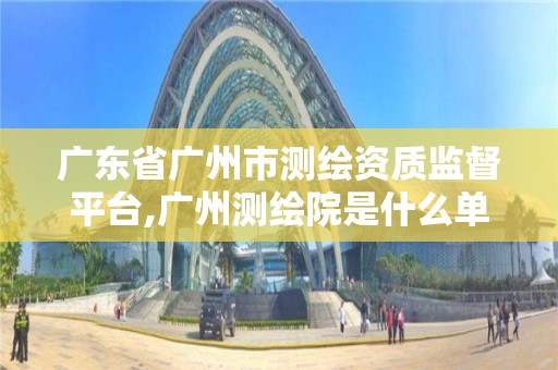 广东省广州市测绘资质监督平台,广州测绘院是什么单位