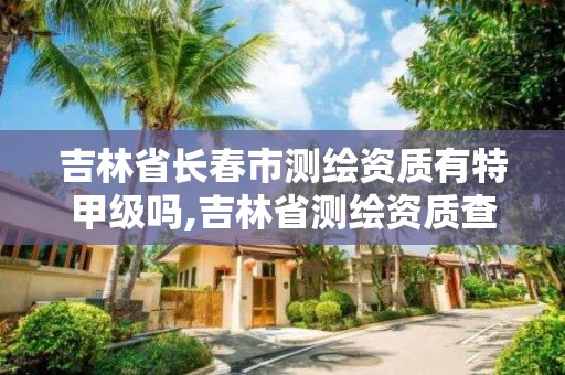 吉林省长春市测绘资质有特甲级吗,吉林省测绘资质查询