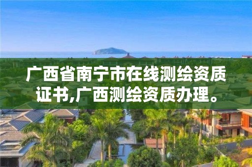 广西省南宁市在线测绘资质证书,广西测绘资质办理。