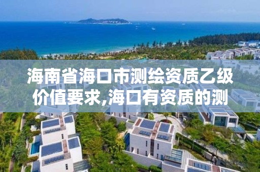 海南省海口市测绘资质乙级价值要求,海口有资质的测绘公司