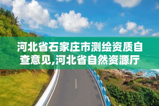 河北省石家庄市测绘资质自查意见,河北省自然资源厅关于延长测绘资质证书有效期的公告