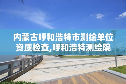 内蒙古呼和浩特市测绘单位资质检查,呼和浩特测绘院