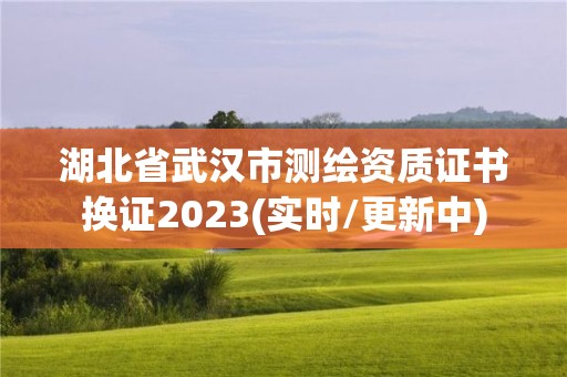 湖北省武汉市测绘资质证书换证2023(实时/更新中)