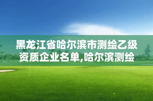 黑龙江省哈尔滨市测绘乙级资质企业名单,哈尔滨测绘局是干什么的。