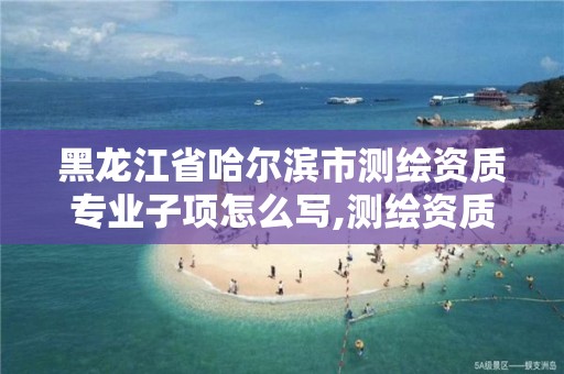 黑龙江省哈尔滨市测绘资质专业子项怎么写,测绘资质类别是什么。