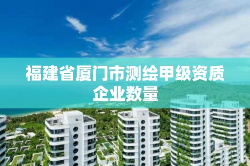 福建省厦门市测绘甲级资质企业数量